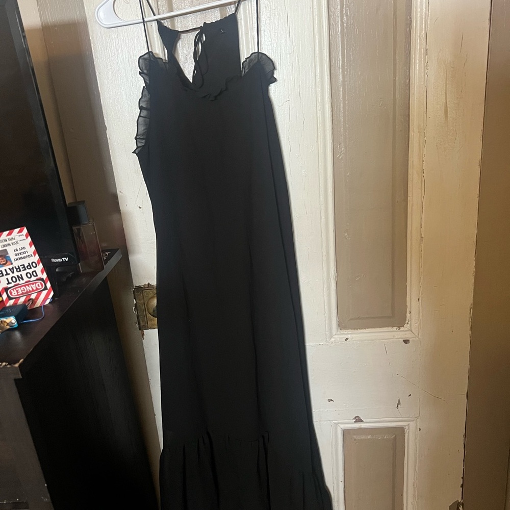 Elegant Black tie strap Dress
